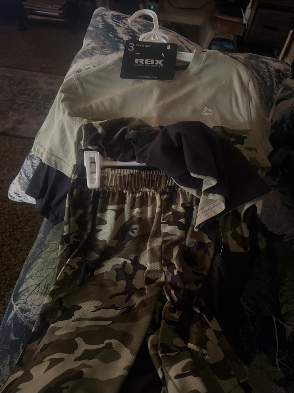 RBX Men’s Olive & Camo Short Sleeve Active Tee